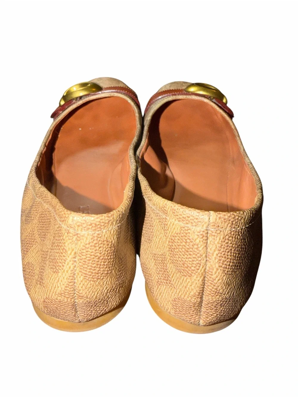 COACH Stanton Signaturw Buckle Ballet Flats size 9